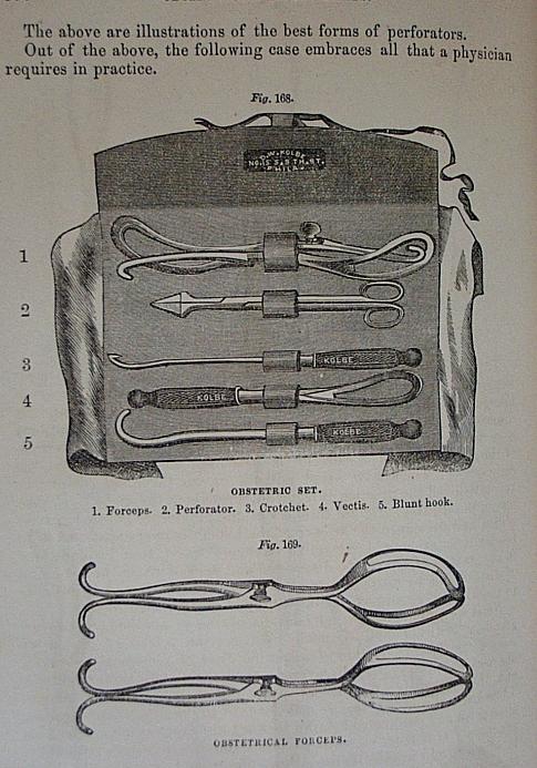 antique obstetrics tools